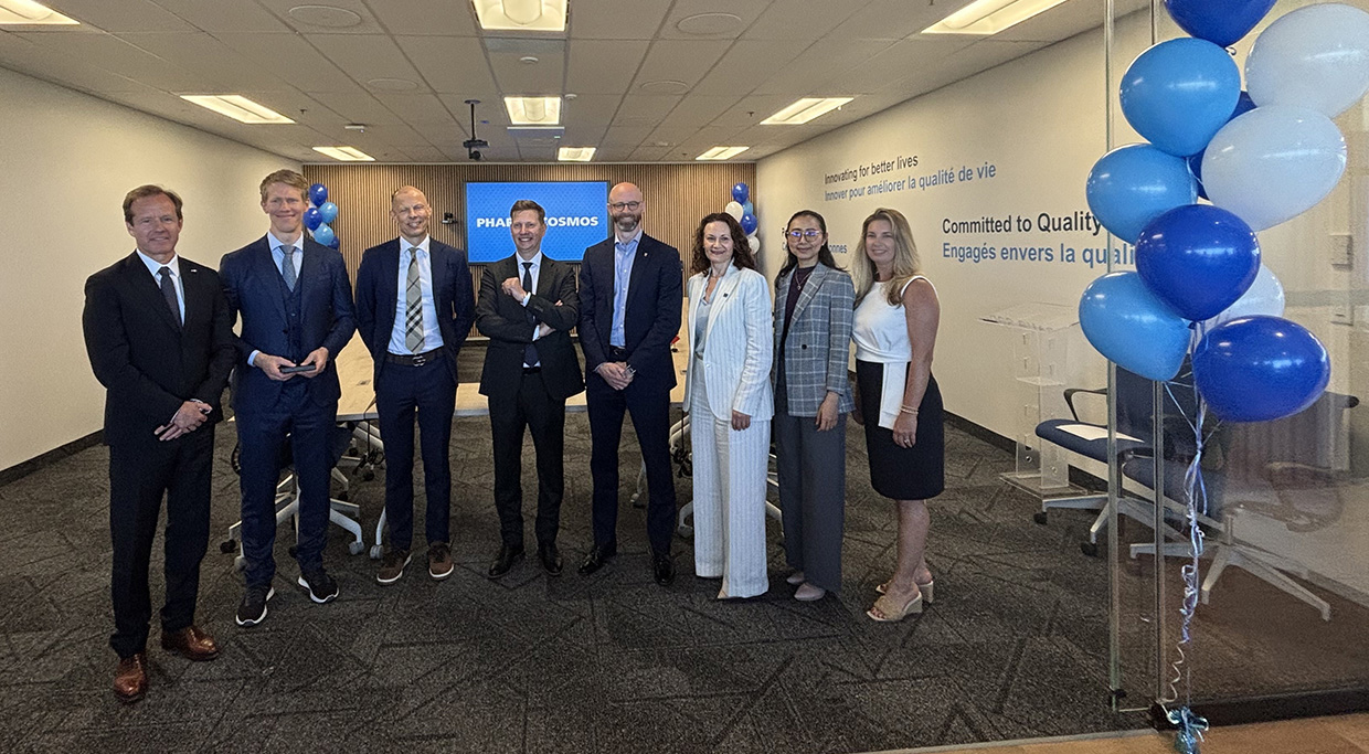 Group shot of team at Pharmacosmos announcement